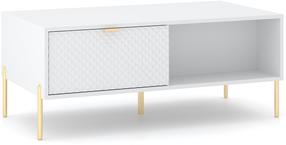 Kavos staliukas Diamond DI05, baltas, 59.6 cm x 104.2 cm x 41.6 cm