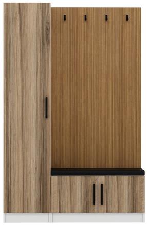 Prieškambario spinta Kalune Design Noah 8300, riešuto, 35 cm x 135 cm x 210 cm