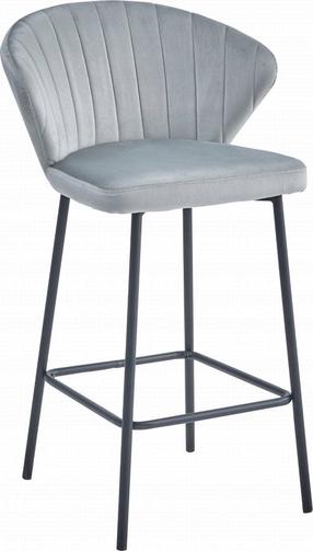 Baro kėdė Leobert Gatta, juoda/pilka, 43.5 cm x 36.5 cm x 90.5 cm