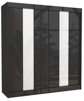 Spinta ADRK Karen, skaidri/balta/juoda, 61 cm x 200 cm x 215 cm