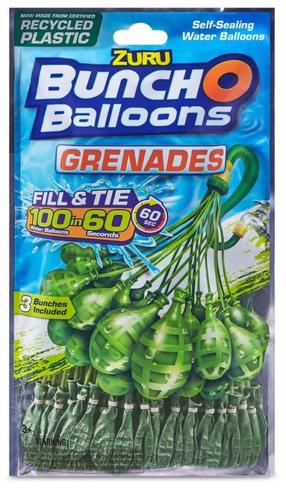 Vandens balionų rinkinys Bunch O Balloons Bunch O Balloons Grenades 56319UQ1, žalia, 100 vnt.