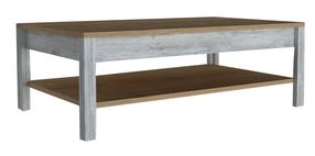 Kavos staliukas Kalune Design Moli, ąžuolo/balta, 100 cm x 60 cm x 35 cm