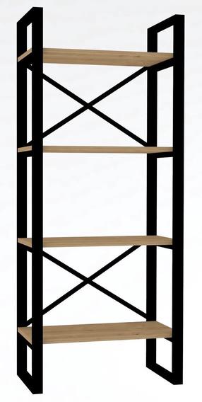 Pastatoma lentyna Kalune Design Alaro Sapphire, juoda/šviesiai ruda, 66 cm x 32 cm x 150 cm