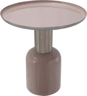 Kavos staliukas Kayoom Art Deco 725, sidabro/rožinis, 49.5 cm x 49.5 cm x 52 cm