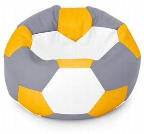 Sėdmaišis Ball XXL, baltas/geltonas/pilkas