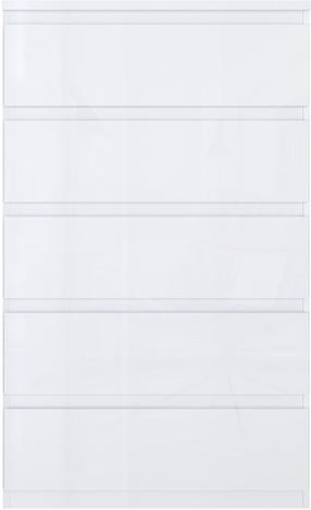 Komoda Forte LQXK312-C87, balta, 77.3 cm x 42.2 cm x 128.1 cm