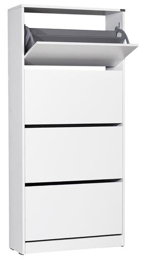 Batų dėžė Kalune Design SHC-540-BB-1, balta, 7.3 cm x 2.6 cm x 15.7 cm