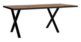 Valgomojo stalas išskleidžiamas Forte, juodas/įvairių spalvų, 160 - 200 cm x 90 cm x 75.8 cm