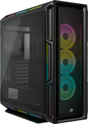 Kompiuterio korpusas Corsair iCUE 5000T RGB Tempered Glass Mid-Tower, juoda