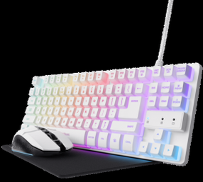 Klaviatūros ir pelės komplektas Trust GXT 794W, EN, balta