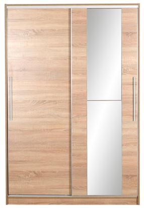 Spinta Kalune Design SWD-512-SN-2, sonoma ąžuolo, 120 cm x 40 cm x 187 cm, su veidrodžiu