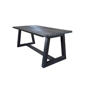 Lauko stalas DM Grill DG-010, juodas/pilkas, 200 cm x 105 cm x 77 cm