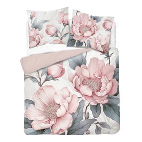 Patalynės užvalkalų komplektas SJF-59, žalias/rožinis/pilkas, 200 x 220 cm