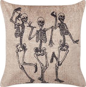 Grindų pagalvė Beliani Mortesti, balta/juoda, 45 cm x 45 cm