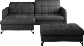 Baldų komplektas Lorelle & Pouf Left Dora 96, vidaus, tamsiai pilka