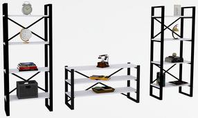 Svetainės baldų komplektas Kalune Design Egzotik, vidaus, baltas