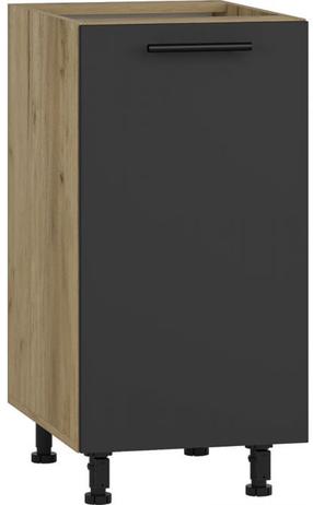 Apatinė virtuvinė spintelė Vento D-40/82, antracito/ąžuolo, 52 cm x 40 cm x 82 cm