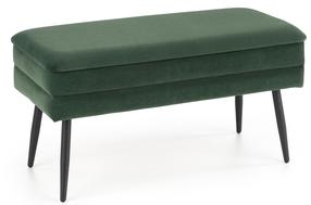 Suoliukas Velva, juoda/tamsiai žalia, 78 cm x 42 cm x 37 cm