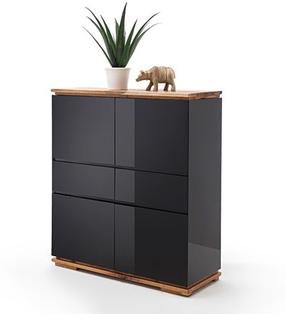 Komoda MC Akcent Chiaro, juoda, 40 cm x 102 cm x 115 cm