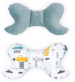 Kūdikių pagalvė MamoTato Butterfly Town, mėlyna/įvairių spalvų