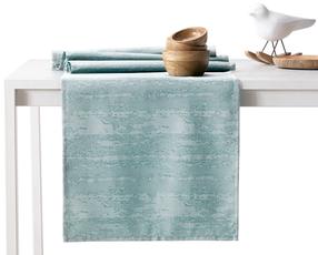 Staltiesės ir stalo takelio rinkinys stačiakampė Restilo Vesta, mint, 115 x 180 cm, 35 x 180 cm, 2 vnt.