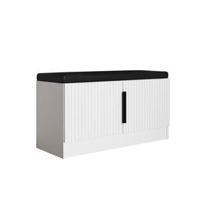 Batų spintelė Kalune Design Noah 8322, balta, 35 cm x 90 cm x 50 cm