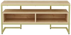 TV staliukas Kalune Design Merrion, rudas/aukso, 35 cm x 110 cm x 49.9 cm