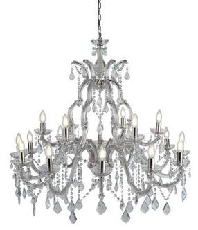 Krištolinis sietynas kabinamas Searchlight Marie Therese, E14, 18 x 60 W