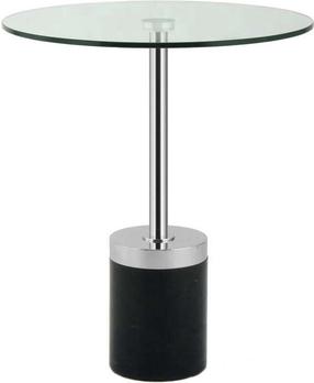 Kavos staliukas Kayoom Lana 125, sidabro/juodas, 46 cm x 46 cm x 53 cm