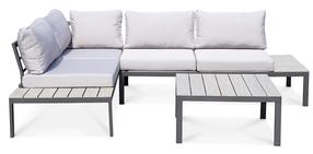 Lauko baldų komplektas Freemont, šviesiai pilka, 4 vietų