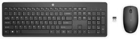 Klaviatūros ir pelės komplektas HP 235 Mouse and Keyboard Combo, Anglų (US), juoda, belaidė