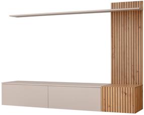 Svetainės baldų komplektas ASM Solo, ruda/smėlio