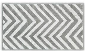  Vonios rankšluostis Foutastic Chevron Yarn Dyed, baltas/pilkas, 33 cm x 33 cm