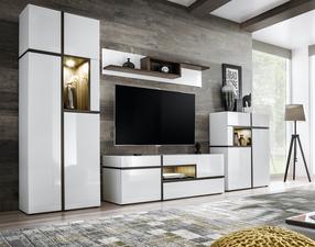 Svetainės baldų komplektas ASM Cross Cross, vidaus, rudas/baltas