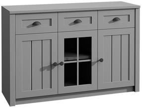 Komoda Gala Meble Prowansja K3S, pilka, 43 cm x 130 cm x 88 cm
