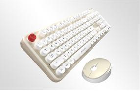 Klaviatūros ir pelės komplektas MOFII Wireless keyboard + mouse set MOFII Sweet 2.4G White-Beige, EN/DE, balta/smėlio, belaidė