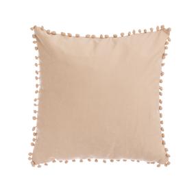 Dekoratyvinė pagalvėlė Domoletti Ponpon, smėlio, 45 cm x 45 cm
