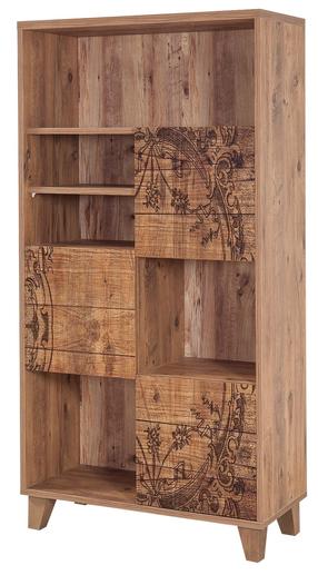 Pastatoma lentyna Kalune Design Marina Flora 757, pušies, 80 cm x 36 cm x 155 cm