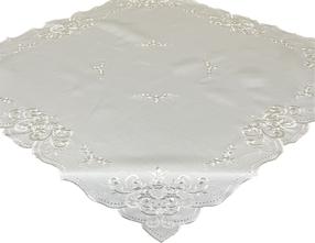 Staltiesė apvali OHG01-1, balta, 60 x 60 cm