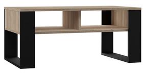 Kavos staliukas Modern 2P, juoda/sonoma ąžuolo, 90 cm x 58 cm x 50 cm