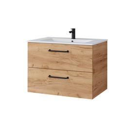 Vonios spintelė po praustuvu Domoletti, ąžuolo/ruda, 45.5 cm x 69 cm x 50 cm