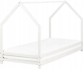 Vaikiška lova viengulė Beliani Appy, balta, 90 x 200 cm, be patalynės dėžės, be čiužinio