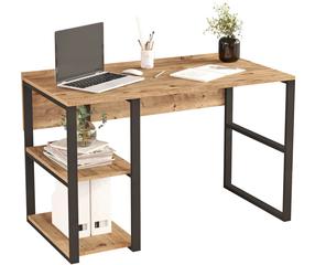 Rašomasis stalas su lentyna Kalune Design ML8 A, rudas