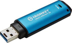 USB atmintinė Kingston IronKey Vault Privacy 50, mėlyna, 16 GB