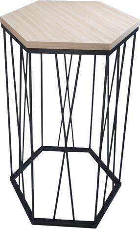 Kavos staliukas Kalune Design Cetrus, ąžuolo/juoda, 40 cm x 35 cm x 62 cm