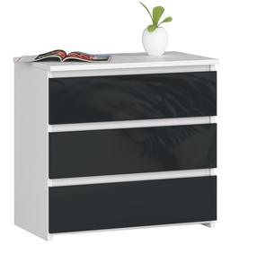 Naktinis staliukas Akord CL3, baltas/grafito, 35 cm x 60 cm x 57 cm