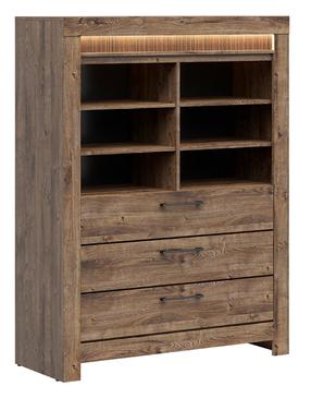 Pastatoma lentyna Torin S481-REG3S-DRB, ruda, 45 cm x 114 cm x 150 cm