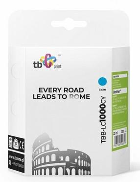 Rašalinio spausdintuvo kasetė TB Print TBB-LC1000CY, žalsvai mėlyna (cyan), 22 ml