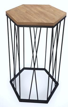 Kavos staliukas Kalune Design Cetrus Kafkas, ąžuolo/juoda, 35 cm x 40 cm x 62 cm