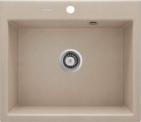 Virtuvinė plautuvė Deante Andante ZQN 5103, granitas, 60 cm x 52 cm x 19.7 cm, smėlio